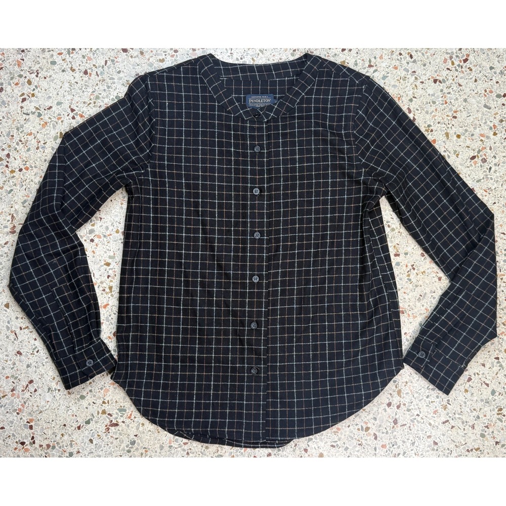 Pendletonâ Women's 100% Virgin Wool Button Up Long Sleeve Shirt Size Small